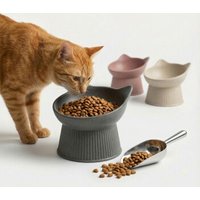 PIUPET Erhöhter Katzennapf grau von PIUPET