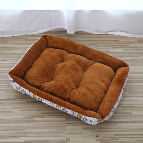 Beruhigendes Hundebett Katzenbett Donut,Flauschiges Haustierwelpenbett, waschbares, rutschfestes Plüsch, Schlafkatzenpolster, Hundeausruhkissen, warmes Haustier-Sofa-Bett, Hundematte Pad von PIURUF