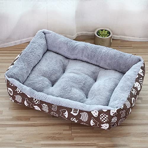 Beruhigendes Hundebett Katzenbett Donut,Flauschiges Haustierwelpenbett, waschbares, rutschfestes Plüsch, Schlafkatzenpolster, Hundeausruhkissen, warmes Haustier-Sofa-Bett, Hundematte Pad von PIURUF