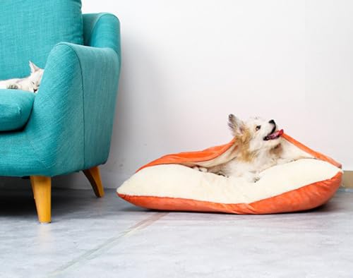 Beruhigendes Katzenhöhle-Bett, Schlafzimmer-orthopädische Hundebetten, waschbare Katzenunterlage, Hundekäfig-Bett, Matratze für Welpen, Kätzchen, Corgi, Border Collie, Labrador, 100 cm von PIURUF