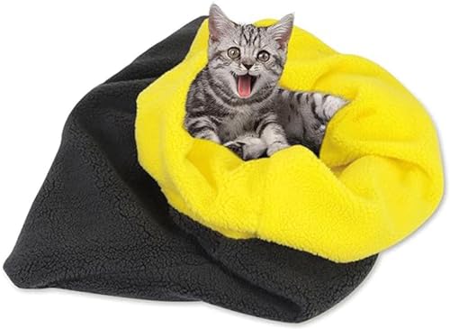 Katzenschlafsack, Katzenbett, Sofa, warmes Katzenhöhle, Bett, Katzenbett, Kuscheldecke, Katzenhöhle, Bett für Welpen, Kaninchen, Kätzchen, Taschenbett von PIURUF
