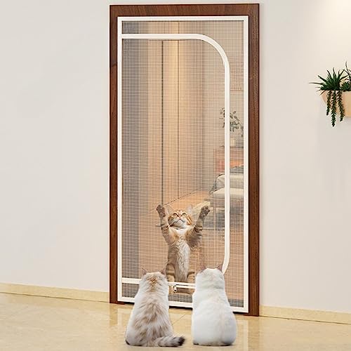 PIURUF Fliegengittervorhang für Katzen, Trenngitter mit Reißverschluss, verhindert das Herauslaufen von Hunden und Katzen, Insektenschutz, Reißfestigkeit, 90 x 210 cm PIURUF Fliegengittervorhang für Katzen, Trenngitter mit Reißverschluss, verhindert das Herauslaufen von Hunden und Katzen, Insektenschutz, Reißfestigkeit, 90 x 210 cm von PIURUF