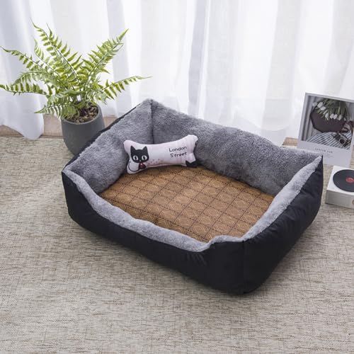 PIURUF Hochwertiges großes beruhigendes Hunde- und Katzenbett, Haustier-Sofa mit Matte und Spielzeug, Plüsch-Haustierbett für Welpen, Hundeausruhen, Schlafkissen, Matratze, rutschfestes Kätzchenbett PIURUF Hochwertiges großes beruhigendes Hunde- und Katzenbett, Haustier-Sofa mit Matte und Spielzeug, Plüsch-Haustierbett für Welpen, Hundeausruhen, Schlafkissen, Matratze, rutschfestes Kätzchenbett von PIURUF