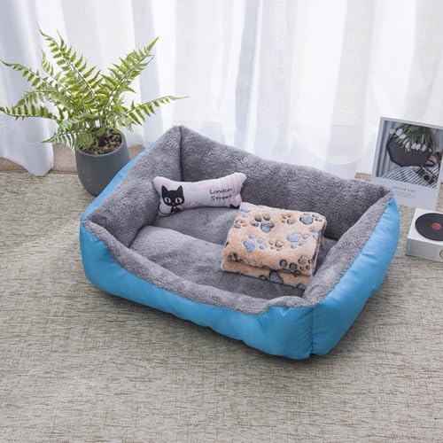 PIURUF Hochwertiges großes beruhigendes Hunde- und Katzenbett, Haustier-Sofa mit Matte und Spielzeug, Plüsch-Haustierbett für Welpen, Hundeausruhen, Schlafkissen, Matratze, rutschfestes Kätzchenbett PIURUF Hochwertiges großes beruhigendes Hunde- und Katzenbett, Haustier-Sofa mit Matte und Spielzeug, Plüsch-Haustierbett für Welpen, Hundeausruhen, Schlafkissen, Matratze, rutschfestes Kätzchenbett von PIURUF