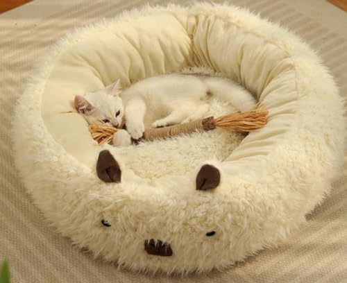 PIURUF Hundebett aus Memory-Schaum, beruhigendes Kätzchen-Haustierbett, weicher Plüsch, beruhigendes Hundekäfig-Matratzenkissen, Hundeboxenbett, Hundebett, Hundebett, Schlafbett von PIURUF