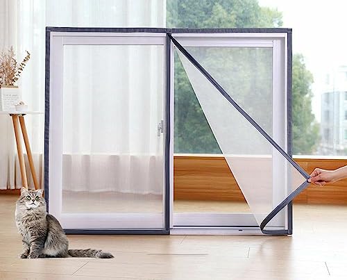 PIURUF Magnetische Fliegengitter für Fenster,Automatische Schließung Pet Proof Mesh,Insektenschutz Mesh,Balkon Anti-Mosquto,Hohe Dichte Fenster Mesh Net von PIURUF