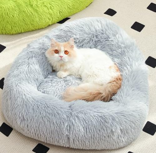 Plüsch-Donut-Hundebett mit lustigem Ball, Welpenmatte mit rutschfester Unterseite, waschbares Kätzchenbett, Anti-Angst-Haustierbett, Katzenbett, Sofa, verbessert die Schlafmatte Plüsch-Donut-Hundebett mit lustigem Ball, Welpenmatte mit rutschfester Unterseite, waschbares Kätzchenbett, Anti-Angst-Haustierbett, Katzenbett, Sofa, verbessert die Schlafmatte von PIURUF