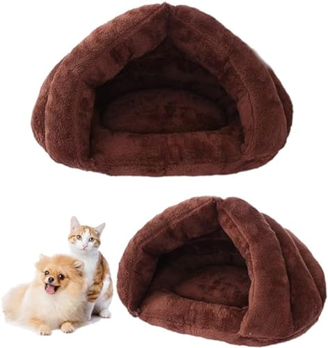 Plüsch-Hundehöhle, Haustierhöhle, klein, mittel, waschbar, Katzenhöhlen, langlebige Ruhematte für Katze, Welpen, Kätzchen, Zelt zum Schlafen, für Haustier Plüsch-Hundehöhle, Haustierhöhle, klein, mittel, waschbar, Katzenhöhlen, langlebige Ruhematte für Katze, Welpen, Kätzchen, Zelt zum Schlafen, für Haustier von PIURUF
