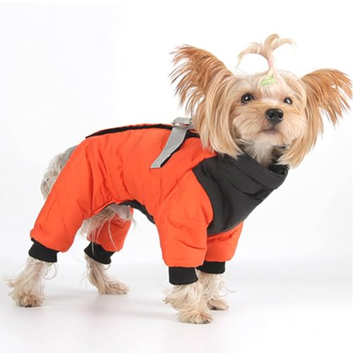 Warmer Hundemantel, wasserdichte Hunde-Winterjacke für kleine mittelgroße Hunde, 4 Beine bedeckt, winddicht, reflektierend, Hundejacke, Schneeanzug Warmer Hundemantel, wasserdichte Hunde-Winterjacke für kleine mittelgroße Hunde, 4 Beine bedeckt, winddicht, reflektierend, Hundejacke, Schneeanzug von PIURUF