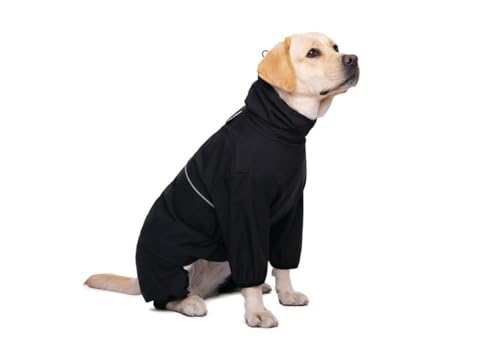 Wasserdichter Hundemantel, Haustier-Regenmantel, 4 Beine, für kleine, mittelgroße und große Hunde, reflektierende Kleidung, verstellbares Outfit von PIURUF
