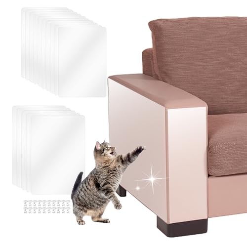 PIWOSGOL 15 Stück Kratzschutz Katze Tape 20 x 43cm, Kratzschutz Wand, Katzen Kratzschutz, Kratzfolie Katzen, PVC Selbstklebend Kratzschutzfolie Transparent für Sofa Tür Tischbeine zu Schützen von PIWOSGOL