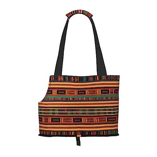 African Weaving Print Pet Carrier,Hund Katze Reisetasche,Tragbare Tasche Träger für kleine bis mittelgroße Katzen und kleine Hunde von PIXOLE