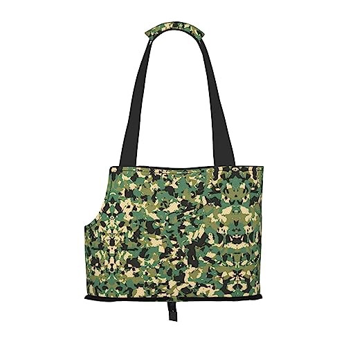 Camo Print Pet Carrier,Hund Katze Reisetasche,Tragbare Tasche Träger für kleine bis mittelgroße Katzen und kleine Hunde von PIXOLE