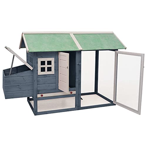 PIXZSSI Hühnerkäfig Outdoor Grau 170x81x110 cm Massivholz Kiefer Grüne Dach Hühnerstall mit Maschendraht Ermöglicht Stabiler Rahmen Tierkäfige Eine ausziehbare Schublade Erleichtert die Reinigung PIXZSSI Hühnerkäfig Outdoor Grau 170x81x110 cm Massivholz Kiefer Grüne Dach Hühnerstall mit Maschendraht Ermöglicht Stabiler Rahmen Tierkäfige Eine ausziehbare Schublade Erleichtert die Reinigung von PIXZSSI
