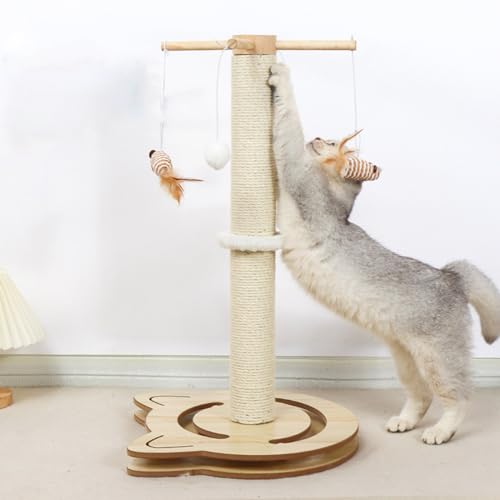 PJDDP 4-In-1 Interaktives Drehteller-Katzenspielzeug – Katzenkratzbaum Mit Hängenden Teaser-Bällen Und Kugelbahn – Interaktives Holzspielzeug Für Kätzchen/Katze PJDDP 4-In-1 Interaktives Drehteller-Katzenspielzeug – Katzenkratzbaum Mit Hängenden Teaser-Bällen Und Kugelbahn – Interaktives Holzspielzeug Für Kätzchen/Katze von PJDDP