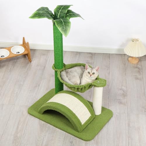 PJDDP Blumen-Kratzbaum, 28" Kratzbaum Für Zimmerkatzen Mit Grünen Blättern, Süßer Katzenturm Mit Sisal-Kratzstämmen Für Kleine Zimmerkatzen PJDDP Blumen-Kratzbaum, 28" Kratzbaum Für Zimmerkatzen Mit Grünen Blättern, Süßer Katzenturm Mit Sisal-Kratzstämmen Für Kleine Zimmerkatzen von PJDDP