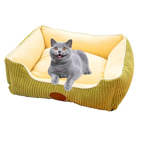 Flauschiges Katzenbett Mit Rutschfester Unterseite, Weiche Plüsch Hundebetten Mit Abnehmbarem Waschbarem Bezug Für Große, Mittelgroße Und Kleine Hunde,Grün,XL Flauschiges Katzenbett Mit Rutschfester Unterseite, Weiche Plüsch Hundebetten Mit Abnehmbarem Waschbarem Bezug Für Große, Mittelgroße Und Kleine Hunde,Grün,XL von PJDDP