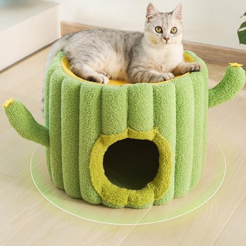 PJDDP Großes Katzenbett für mehrere Katzen, Kaktus-Haustierbett runde Katzenbetten für Innenkatzen Kaktusform Kätzchen Haus für Welpen und Kätzchen Tierhöhle Katze Zelt-Schlupf-resistenter Boden PJDDP Großes Katzenbett für mehrere Katzen, Kaktus-Haustierbett runde Katzenbetten für Innenkatzen Kaktusform Kätzchen Haus für Welpen und Kätzchen Tierhöhle Katze Zelt-Schlupf-resistenter Boden von PJDDP