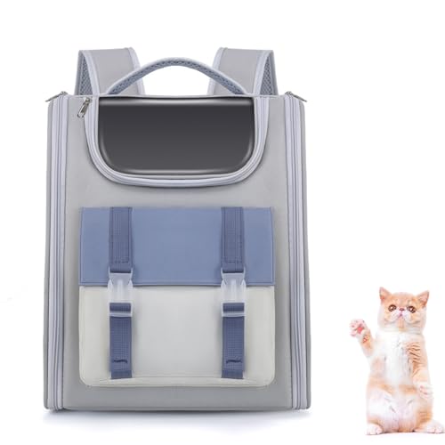 PJDDP Haustier Hunde Katzen Rucksack, Tragbar Transportrucksack Transporttasche Für Haustiere Reisen Atmungsaktive Rucksack Für Große Katzen Kleine Hunde,Blau PJDDP Haustier Hunde Katzen Rucksack, Tragbar Transportrucksack Transporttasche Für Haustiere Reisen Atmungsaktive Rucksack Für Große Katzen Kleine Hunde,Blau von PJDDP