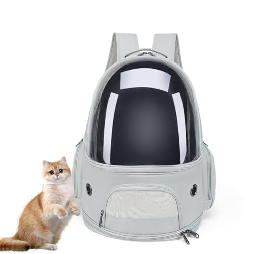 PJDDP Haustier Rucksack,Tragbar Raumkapsel Hunde Katzen Rucksack,Atmungsaktive Transportrucksack Transporttasche Für Haustiere Mit Sicherheitsleine,Für Reisen,Grau PJDDP Haustier Rucksack,Tragbar Raumkapsel Hunde Katzen Rucksack,Atmungsaktive Transportrucksack Transporttasche Für Haustiere Mit Sicherheitsleine,Für Reisen,Grau von PJDDP