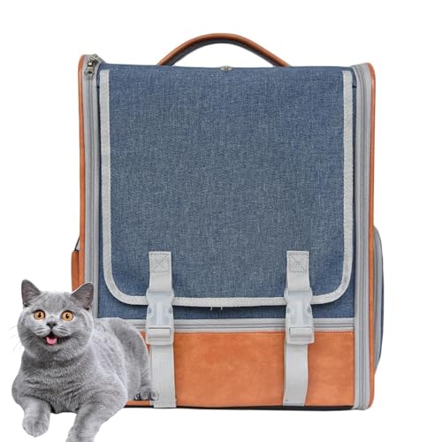 PJDDP Hunde Rucksack Träger, Haustier Rucksack, Bequem Atmungsaktiv Katzenrucksack Perfekt Für Reisen Wandern Spazierengehen,Blau PJDDP Hunde Rucksack Träger, Haustier Rucksack, Bequem Atmungsaktiv Katzenrucksack Perfekt Für Reisen Wandern Spazierengehen,Blau von PJDDP