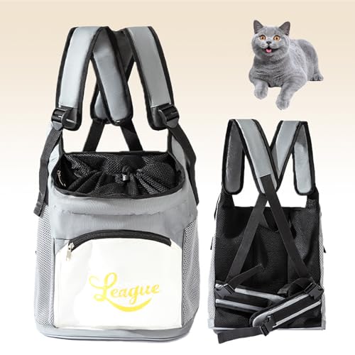 PJDDP Hunde Rucksack Träger, Haustier Rucksack Vorne Mit Sicherheitsgurt Für Katzen Und Hunde Welpen, Bequem Atmungsaktiv Katzenrucksack Perfekt Für Wandern Spazierengehen,Grau PJDDP Hunde Rucksack Träger, Haustier Rucksack Vorne Mit Sicherheitsgurt Für Katzen Und Hunde Welpen, Bequem Atmungsaktiv Katzenrucksack Perfekt Für Wandern Spazierengehen,Grau von PJDDP