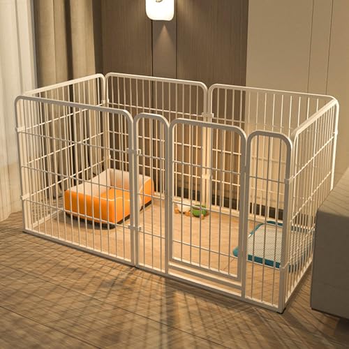 PJDDP Hundegehege, Welpengehege, 6-Teiliges Laufgehege Für Hunde, Katzen, Enten, Kaninchen, Haustier-Übungsgehege Für Drinnen Und Draußen, 59,9 cm Hoch,Weiß PJDDP Hundegehege, Welpengehege, 6-Teiliges Laufgehege Für Hunde, Katzen, Enten, Kaninchen, Haustier-Übungsgehege Für Drinnen Und Draußen, 59,9 cm Hoch,Weiß von PJDDP