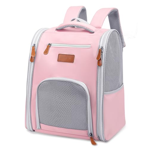 PJDDP Hunderucksack, Faltbarer Haustierrucksack Für Katzen Und Kleine Hunde, Tragbar Transporttasche Für Haustiere Mit Abnehmbarer Matte, Perfekt Für Reisen Wandern Camping,Rosa PJDDP Hunderucksack, Faltbarer Haustierrucksack Für Katzen Und Kleine Hunde, Tragbar Transporttasche Für Haustiere Mit Abnehmbarer Matte, Perfekt Für Reisen Wandern Camping,Rosa von PJDDP