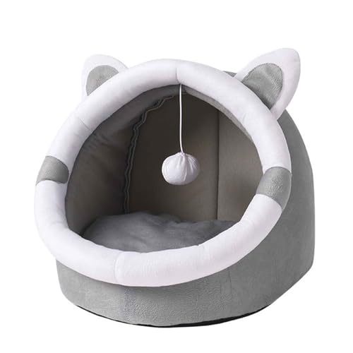 Katzenbett, Katzenhöhle, Katzenbett Flauschig, Halbgeschlossenes Schlafnest Aus Plüsch Mit Abnehmbarem, Waschbarem Kissen Für Kleine Haustiere Katzen,S Katzenbett, Katzenhöhle, Katzenbett Flauschig, Halbgeschlossenes Schlafnest Aus Plüsch Mit Abnehmbarem, Waschbarem Kissen Für Kleine Haustiere Katzen,S von PJDDP