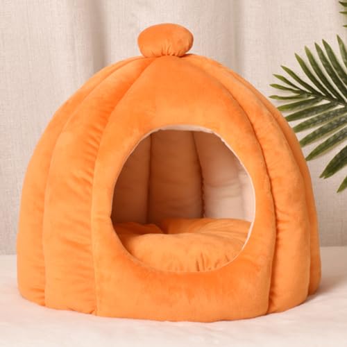 PJDDP Katzenbett Für Innenkatzen, Haustier Zelthöhlenbett Katzenhaus in Innenbett Mit Abnehmbarem Schaumkissen Süßes Kürbisstil Katze Höhlenbett Weiche Halbklassige,Orange,M PJDDP Katzenbett Für Innenkatzen, Haustier Zelthöhlenbett Katzenhaus in Innenbett Mit Abnehmbarem Schaumkissen Süßes Kürbisstil Katze Höhlenbett Weiche Halbklassige,Orange,M von PJDDP
