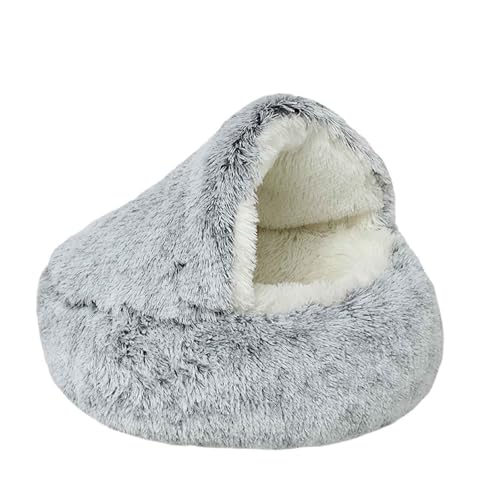 Katzenhöhle, Pet Bed, Beruhigendes Hundebett, Flauschiges Plüsch-Katzenbett Mit Rutschfestem Boden, Für Mittelgroße Und Kleine Hunde,Gradient Gray,40cm Katzenhöhle, Pet Bed, Beruhigendes Hundebett, Flauschiges Plüsch-Katzenbett Mit Rutschfestem Boden, Für Mittelgroße Und Kleine Hunde,Gradient Gray,40cm von PJDDP