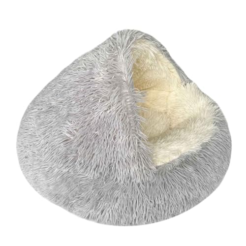 Katzenhöhle, Pet Bed, Beruhigendes Hundebett, Flauschiges Plüsch-Katzenbett Mit Rutschfestem Boden, Für Mittelgroße Und Kleine Hunde,Grau,40cm Katzenhöhle, Pet Bed, Beruhigendes Hundebett, Flauschiges Plüsch-Katzenbett Mit Rutschfestem Boden, Für Mittelgroße Und Kleine Hunde,Grau,40cm von PJDDP