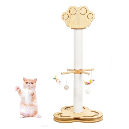 PJDDP Katzenkratzbäume Für Hauskatzen, Katzenkratzbaum Mit Hängenden Bällen, Vertikaler Katzenkratzbaum Mit Interaktivem Katzenspielzeug, Kratzbaum Für Große Katzen Und Kätzchen PJDDP Katzenkratzbäume Für Hauskatzen, Katzenkratzbaum Mit Hängenden Bällen, Vertikaler Katzenkratzbaum Mit Interaktivem Katzenspielzeug, Kratzbaum Für Große Katzen Und Kätzchen von PJDDP