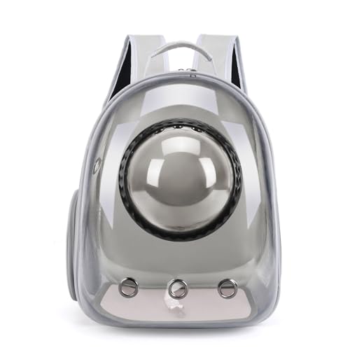 PJDDP Katzenrucksack, Erweiterbar, Belüftet, Transparent, Haustier-Hunderucksack Für Große Katzen, Wandern, Reisen, Outdoor, Weltraumkapsel-Rucksack,Grau PJDDP Katzenrucksack, Erweiterbar, Belüftet, Transparent, Haustier-Hunderucksack Für Große Katzen, Wandern, Reisen, Outdoor, Weltraumkapsel-Rucksack,Grau von PJDDP