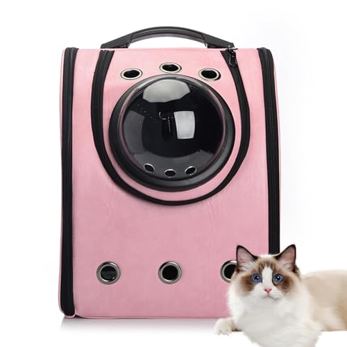 PJDDP Katzenrucksack, Hunderucksack, Faltbarer Haustierrucksack, Reise Camping Haustier-Taschen Atmungsaktiv Für Kleine Hunde Katzen Haustiere Und Welpenrucksäcke,Pink PJDDP Katzenrucksack, Hunderucksack, Faltbarer Haustierrucksack, Reise Camping Haustier-Taschen Atmungsaktiv Für Kleine Hunde Katzen Haustiere Und Welpenrucksäcke,Pink von PJDDP