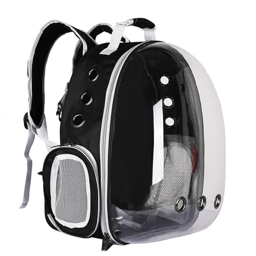 PJDDP Katzenrucksack, Katzen Hunde Rucksack Transparent Atmungsaktive Katzentransportbox, Für 7Kg Haustiere Katzen Transporttasche Katzen Rucksack Für Wandern Und Camping,Schwarz PJDDP Katzenrucksack, Katzen Hunde Rucksack Transparent Atmungsaktive Katzentransportbox, Für 7Kg Haustiere Katzen Transporttasche Katzen Rucksack Für Wandern Und Camping,Schwarz von PJDDP