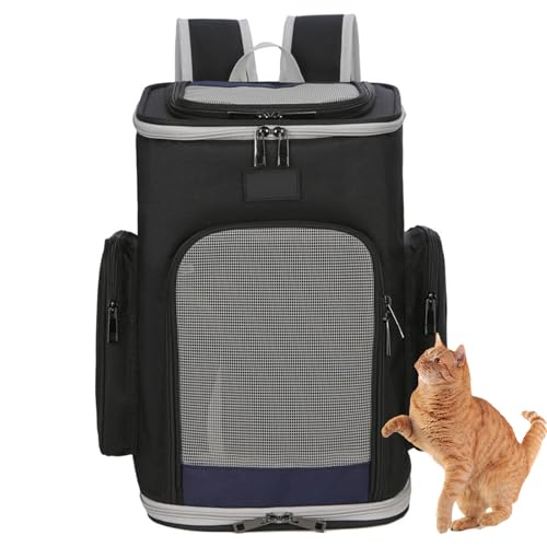 PJDDP Katzentasche, Katzen Rucksack, Hunderucksack, Faltbare Oxford Katzentransporttasche, Katzenrucksack Große Katzen, Hunde Tragetasche Für Außenbereich,Schwarz PJDDP Katzentasche, Katzen Rucksack, Hunderucksack, Faltbare Oxford Katzentransporttasche, Katzenrucksack Große Katzen, Hunde Tragetasche Für Außenbereich,Schwarz von PJDDP