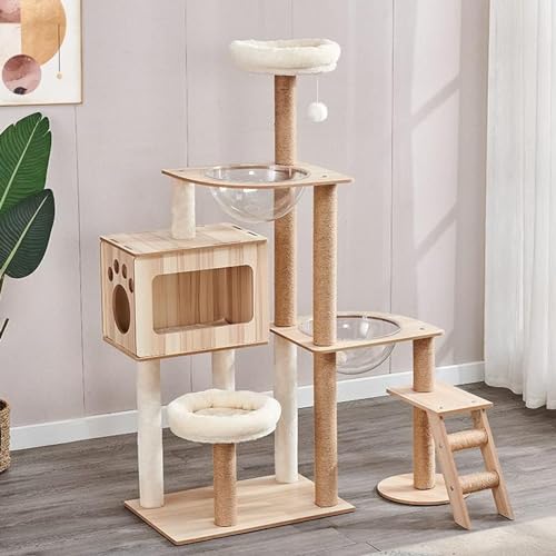 PJDDP Kratzbaum, Katzenturm Für Hauskatzen, Moderne Katzenwohnungen Aus Holz Für Aktivität, Mehrstufiger Hoher Katzenturm Mit Kratzbaum Für Große Katzen Beim Klettern Und Springen PJDDP Kratzbaum, Katzenturm Für Hauskatzen, Moderne Katzenwohnungen Aus Holz Für Aktivität, Mehrstufiger Hoher Katzenturm Mit Kratzbaum Für Große Katzen Beim Klettern Und Springen von PJDDP