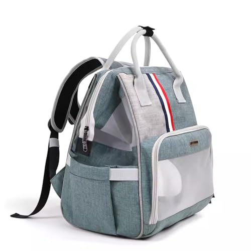 PJDDP Light Gray,Katzenrucksack, Großer Faltbar Atmungsaktives Haustierrucksack Für Hunde Und Katzen, Modischer Hunderucksack Ideal Für Wanderungen Spaziergänge Reisen von PJDDP
