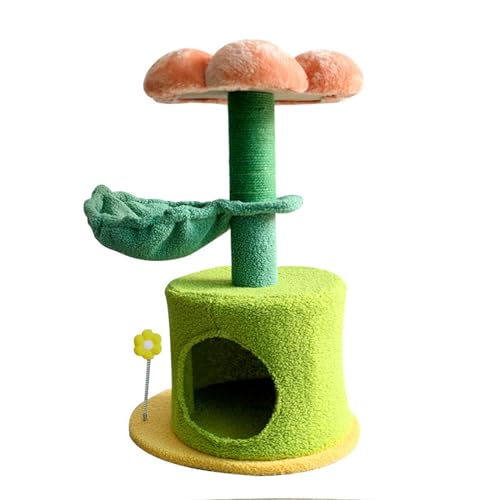 PJDDP Niedlicher Kratzbaum, Blumen-Katzenbaumturm, Katzensitzturm Mit Gemütlicher Blume, Kleiner Kratzbaum Mit Hängematte, Katzen-Sisal-Kratzbaum PJDDP Niedlicher Kratzbaum, Blumen-Katzenbaumturm, Katzensitzturm Mit Gemütlicher Blume, Kleiner Kratzbaum Mit Hängematte, Katzen-Sisal-Kratzbaum von PJDDP