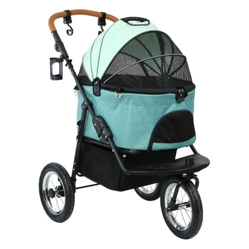 PJDDP 3 In1hundebuggy, Faltbar, Bis 25 Kg,Tragbarer Haustier Kinderwagen, Hundewagen Mit Getränkehalter, Für Kleine Und Mittelgroße Katze Hund,Grün PJDDP 3 In1hundebuggy, Faltbar, Bis 25 Kg,Tragbarer Haustier Kinderwagen, Hundewagen Mit Getränkehalter, Für Kleine Und Mittelgroße Katze Hund,Grün von PJDDP