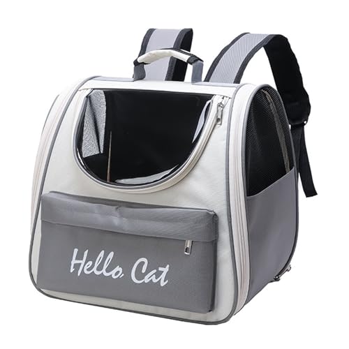 PJDDP Atmungsaktiver Katzentrage-Rucksack, Haustiertrage Für Kleine Hunde, Für Kätzchen, Welpen, Rucksack Zum Tragen Für Reisen, Wandern, Camping,Grau PJDDP Atmungsaktiver Katzentrage-Rucksack, Haustiertrage Für Kleine Hunde, Für Kätzchen, Welpen, Rucksack Zum Tragen Für Reisen, Wandern, Camping,Grau von PJDDP