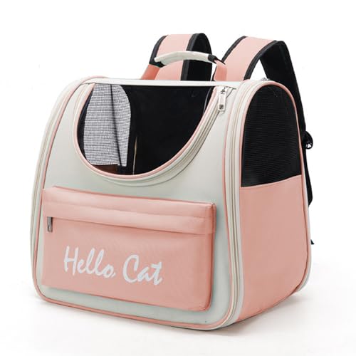 PJDDP Atmungsaktiver Katzentrage-Rucksack, Haustiertrage Für Kleine Hunde, Für Kätzchen, Welpen, Rucksack Zum Tragen Für Reisen, Wandern, Camping,Rosa PJDDP Atmungsaktiver Katzentrage-Rucksack, Haustiertrage Für Kleine Hunde, Für Kätzchen, Welpen, Rucksack Zum Tragen Für Reisen, Wandern, Camping,Rosa von PJDDP