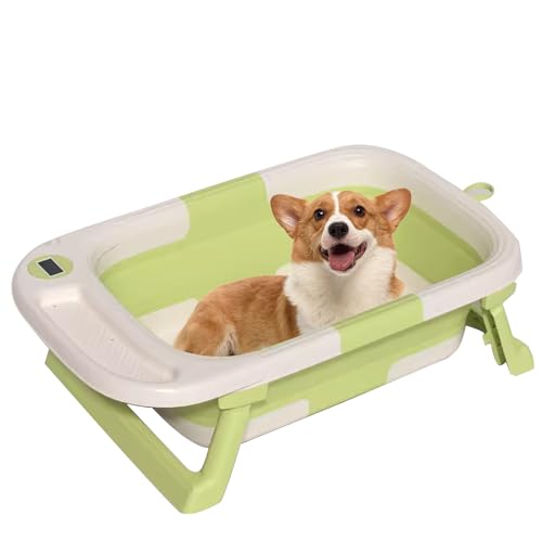 PJDDP Badewanne Mit Ablaufventil Für Hunde Und Katzen, Faltbare Hundewanne, Hundeplanschbecken rutschfest, Tragbare Hundebadewanne,Grün PJDDP Badewanne Mit Ablaufventil Für Hunde Und Katzen, Faltbare Hundewanne, Hundeplanschbecken rutschfest, Tragbare Hundebadewanne,Grün von PJDDP