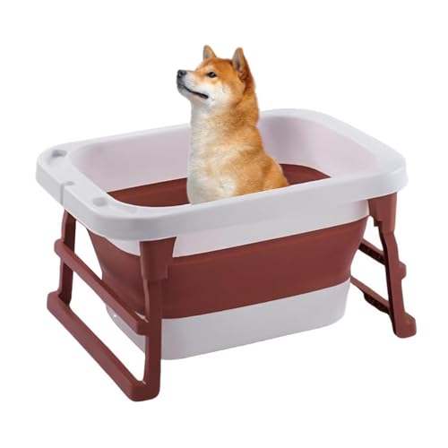 PJDDP Badewanne Und Hundewaschstation Für Zuhause,Tragbar/Faltbar, Für Drinnen Und Draußen,Badewanne Mit Ablaufventil Für Hunde Und Katzen,Rot PJDDP Badewanne Und Hundewaschstation Für Zuhause,Tragbar/Faltbar, Für Drinnen Und Draußen,Badewanne Mit Ablaufventil Für Hunde Und Katzen,Rot von PJDDP