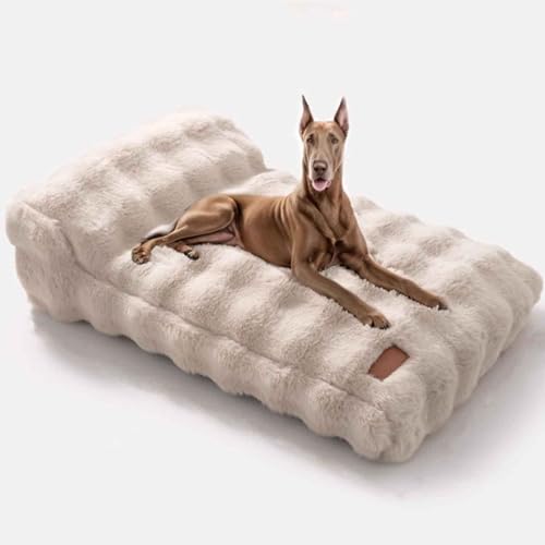 PJDDP Beruhigendes Hundebett, Flauschiges Plüsch-Katzenbett, Hundesofa Mit Abnehmbarem Waschbarem Bezug, Rutschfestem Boden, Für Kleine Mittelgroße Hunde Katzen,L PJDDP Beruhigendes Hundebett, Flauschiges Plüsch-Katzenbett, Hundesofa Mit Abnehmbarem Waschbarem Bezug, Rutschfestem Boden, Für Kleine Mittelgroße Hunde Katzen,L von PJDDP