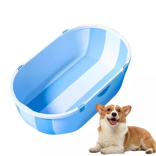 PJDDP Faltbare Hundewanne, Tragbare Indoor Outdoor Faltbare Wäschewanne Badewanne, Kleine Haustiere Badewanne Für Welpen Kleine Hunde Katzen Und Kinder,Blau PJDDP Faltbare Hundewanne, Tragbare Indoor Outdoor Faltbare Wäschewanne Badewanne, Kleine Haustiere Badewanne Für Welpen Kleine Hunde Katzen Und Kinder,Blau von PJDDP