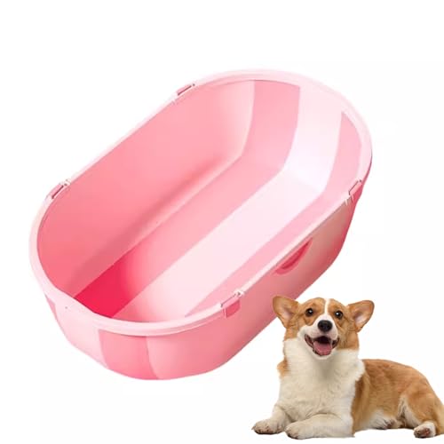 PJDDP Faltbare Hundewanne, Tragbare Indoor Outdoor Faltbare Wäschewanne Badewanne, Kleine Haustiere Badewanne Für Welpen Kleine Hunde Katzen Und Kinder,Rosa PJDDP Faltbare Hundewanne, Tragbare Indoor Outdoor Faltbare Wäschewanne Badewanne, Kleine Haustiere Badewanne Für Welpen Kleine Hunde Katzen Und Kinder,Rosa von PJDDP