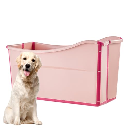 PJDDP Faltbarer Hundepool, Tragbare Badewanne Für Haustiere Für Den Innen- Und Außenbereich, Zusammenklappbarer Hundepool Für Kleine, Mittlere Und Große Hunde,Rosa PJDDP Faltbarer Hundepool, Tragbare Badewanne Für Haustiere Für Den Innen- Und Außenbereich, Zusammenklappbarer Hundepool Für Kleine, Mittlere Und Große Hunde,Rosa von PJDDP