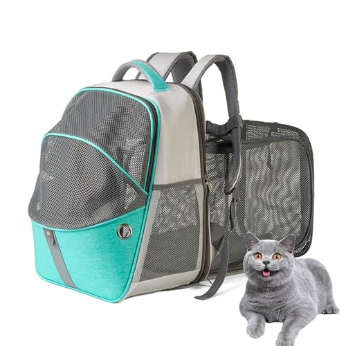 PJDDP Haustier-Rucksack, Erweiterbar, Faltbar, Tragbar, Haustier-Rucksack Für Katzen, Kleine Hunde, Atmungsaktiv, Bequem, Katzen-Tragetasche, Perfekt Zum Wandern, Spazierengehen,Blau PJDDP Haustier-Rucksack, Erweiterbar, Faltbar, Tragbar, Haustier-Rucksack Für Katzen, Kleine Hunde, Atmungsaktiv, Bequem, Katzen-Tragetasche, Perfekt Zum Wandern, Spazierengehen,Blau von PJDDP